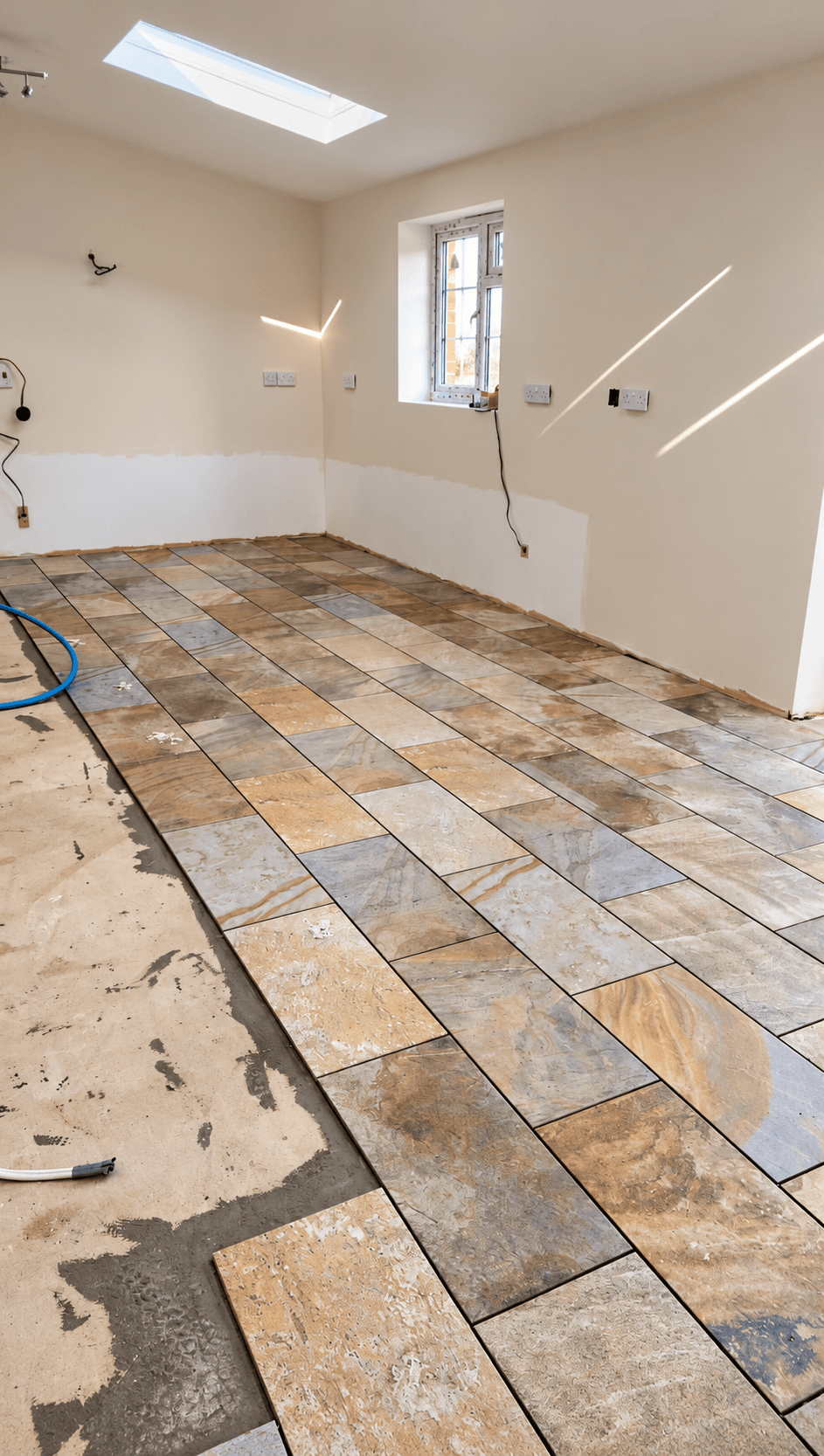 Specialty floor tiling tile installation image